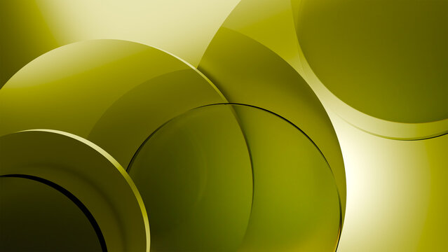 Minimal Abstract Green Circular Layers with Smooth Gradient Background