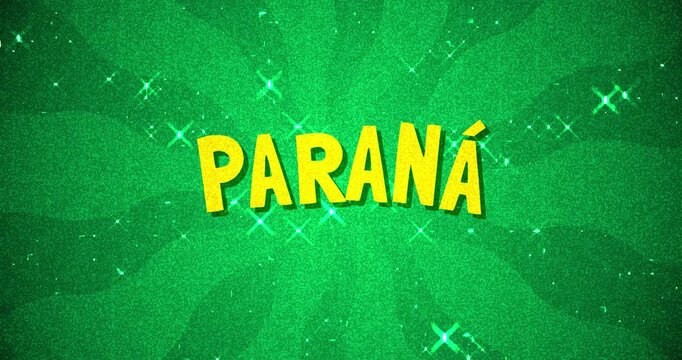 Paran&aacute; text - Brazil Colors glitter background