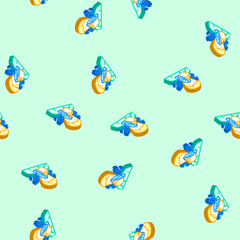 Obraz premium coughing sneezing disease symptom isometric seamless pattern. coughing sneezing disease symptom sign illustration