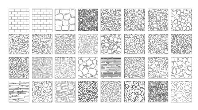Architectural Seamless Texture Collection with Stone Brick and Ground Patterns