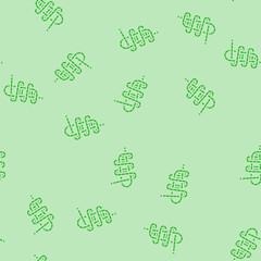 heaving line knot nautical glyph vector seamless pattern. heaving line knot nautical thin illustration © sevector