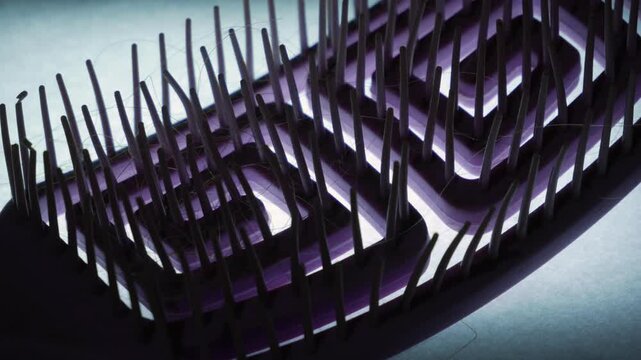 Slowly Rotating Hairbrush on Textured Surface