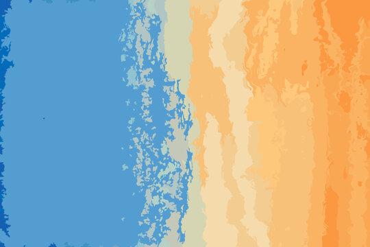 Blue to orange watercolor gradient background with textured brushstroke effect