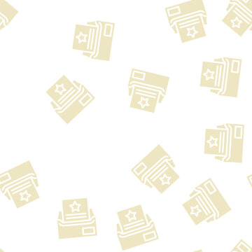 event triggered email glyph vector seamless pattern. event triggered email thin illustration