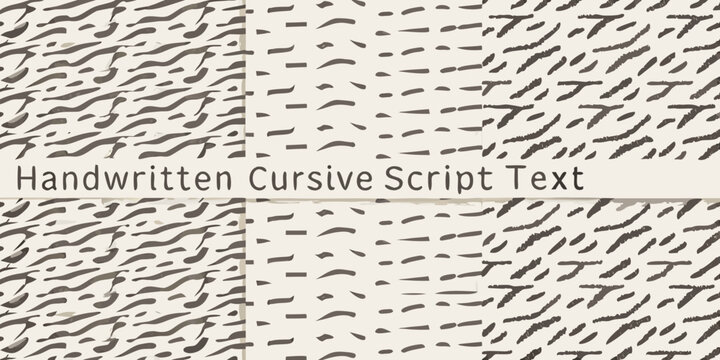 Handwritten cursive script text pattern a seamless repeating background design