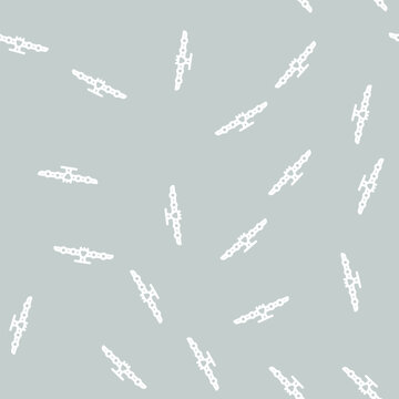 maritime patrol airplane aircraft line seamless pattern maritime patrol airplane aircraft thin line illustration