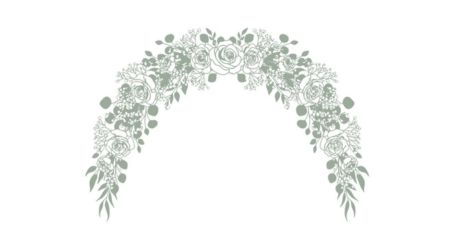 Floral arrangement with green leaves flowers.