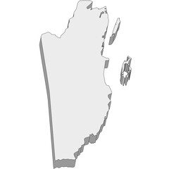 3D map dimension - continent North America country Belize © badrpost