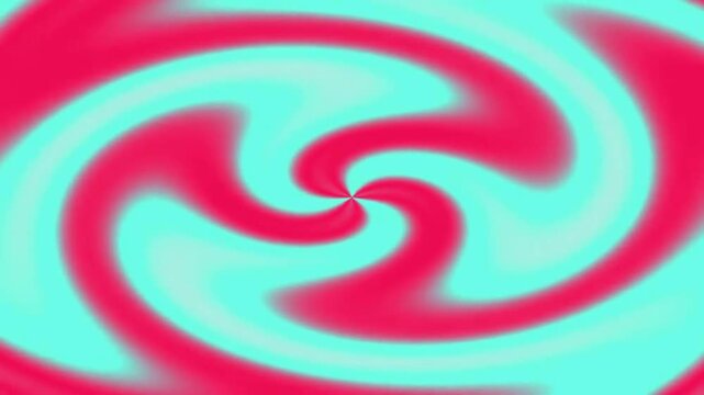 Abstract Swirl Visual in Bright Neon Colors in Stylized Spiral Motion