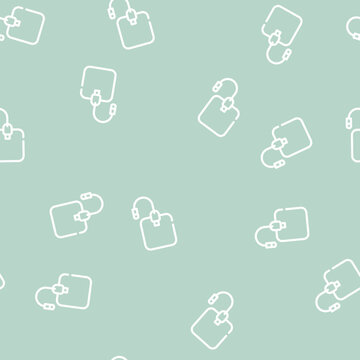electrode of stimulator line seamless pattern electrode of stimulator thin line illustration
