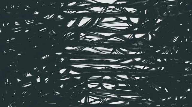 Sticky viscous substances spread across a white background. Mysterious dark infection cocoon transition animation in 4K.
