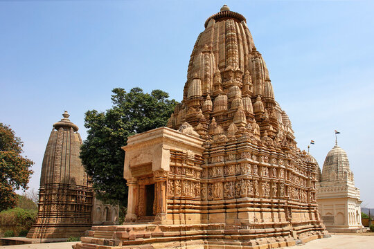 Parshvanatha temple  a 10th-century Digambara Jain temple at Khajuraho in Madhya Pradesh, India. 
