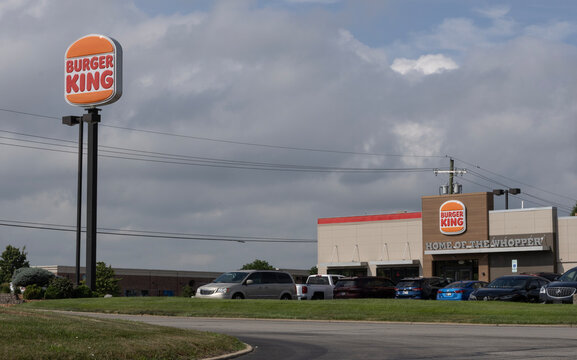 Burger King fast food restaurant. Burger King is the home of the signature, quarter-pound flame-grilled Whopper hamburger.