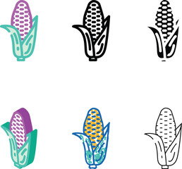 Obraz premium purple multipack corn color icon vector. purple corn sign. isolated symbol illustration