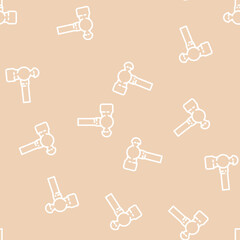 Obraz premium ballpeen hammer line seamless pattern ballpeen hammer thin line illustration