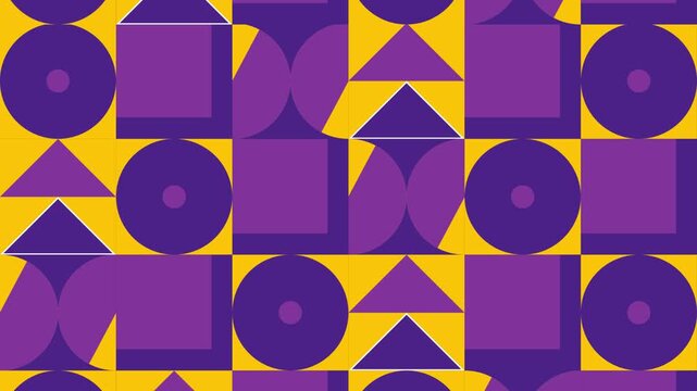 Geometric pattern shapes retro animation movement design