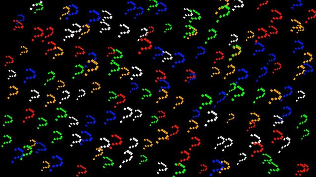 Colorful Question Mark Pattern Seamless Animated Background Loop