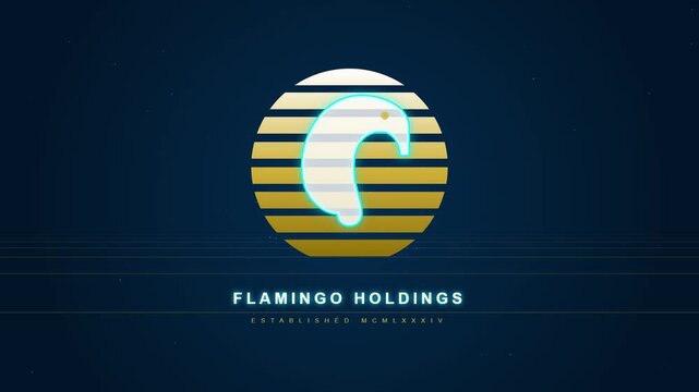 Minimalist corporate logo animation featuring a stylized bird icon