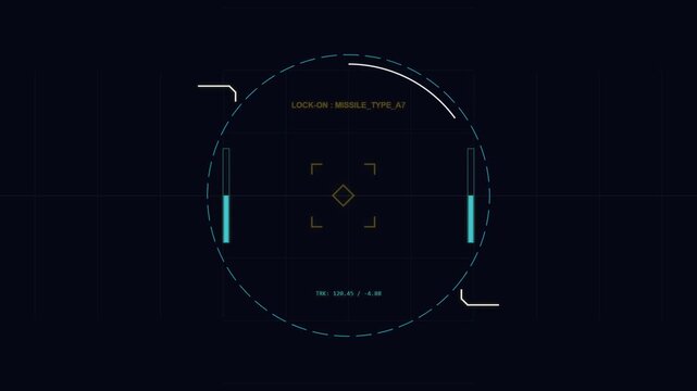Digital Targeting HUD Overlay With Missile Lock On Interface System