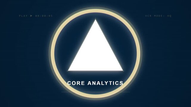 Abstract Minimalist Triangle Logo Animation for Core Analytics Branding