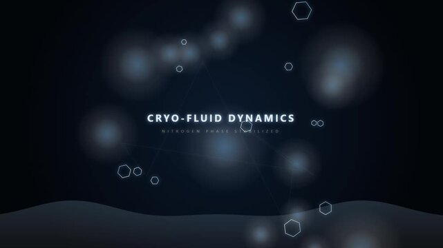 Cryo-Fluid Dynamics Scientific Title Sequence with Geometric Overlay