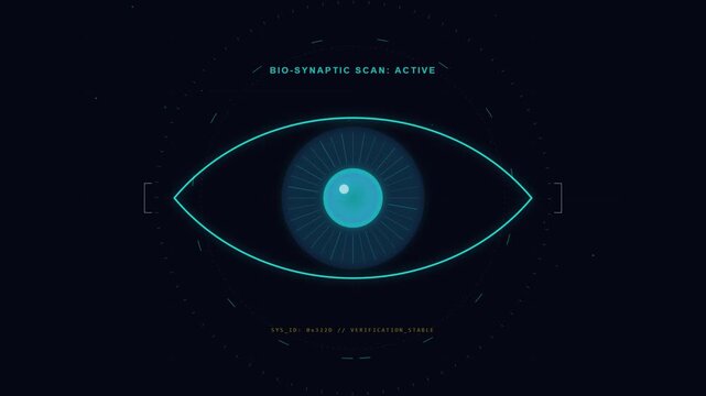 Digital eye biometric scan interface for cyber security authentication