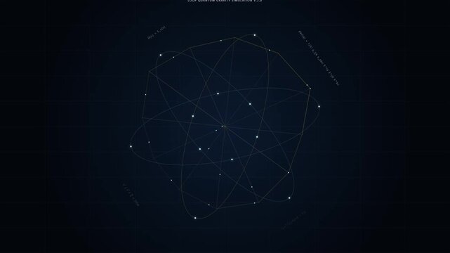 Abstract quantum physics simulation with rotating geometric star data
