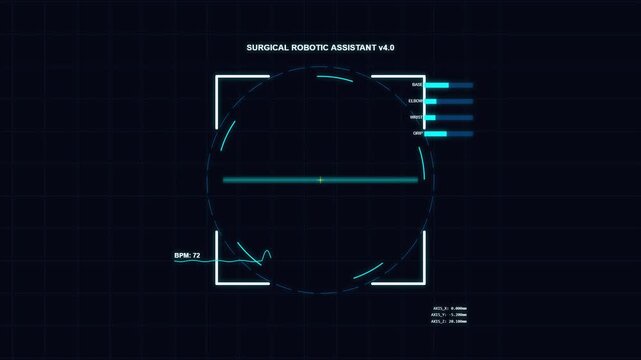 Digital Surgical Robotic Assistant Interface with Live Vital Signs HUD