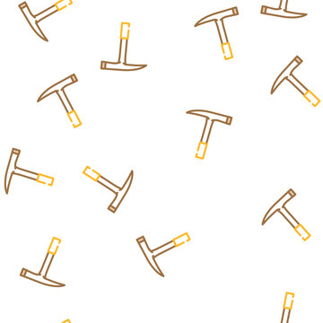 prospectors hammer vector seamless pattern prospectors hammer sign illustration