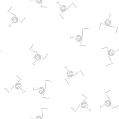 unicycle on cord glyph vector seamless pattern. unicycle on cord signthin illustration © sevector