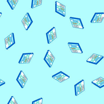 serp search engine results page isometric seamless pattern. serp search engine results page sign illustration