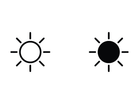 Wind Weather Icon Outline and Filled Vector