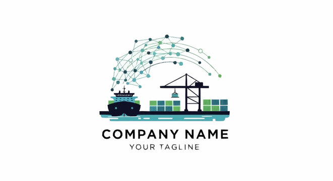 Logistics and transportation company logo template.