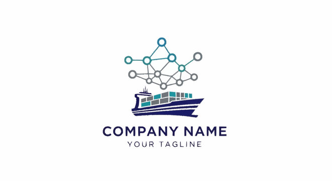 Logistics and transportation company logo template.