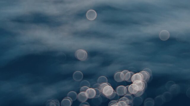 Sea surface as seen from the moving sailing boat
