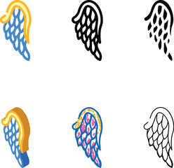 Fototapeta premium angel wing color icon vector. angel wing sign. multipack isolated symbol illustration