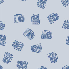 Fototapeta premium body temperature patch wearable line seamless pattern body temperature patch wearable thin line illustration