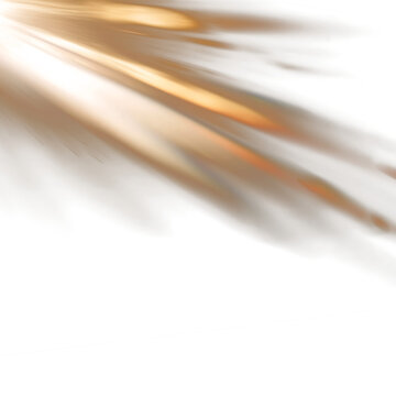 Golden Light Rays Streaming on Black Background, Dramatic Sunbeam Overlay Effect with Warm Orange Glow