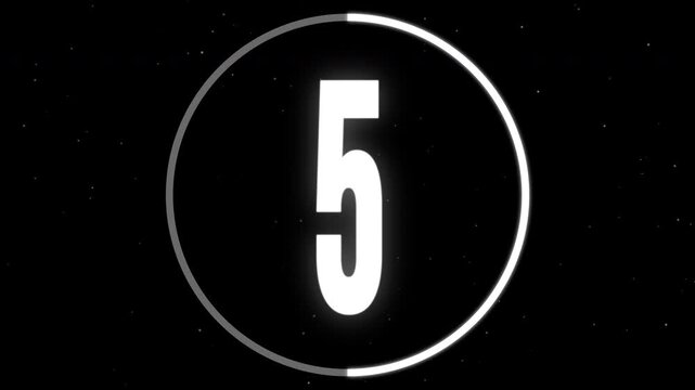 10 second titanium silver cinematic countdown vintage metal transition 4k loop.