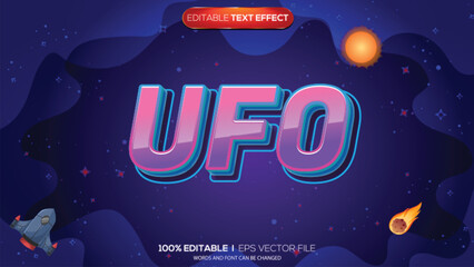 3d text effect ufo theme © Ardhy