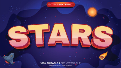 3d text effect stars theme © Ardhy