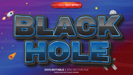 3d text effect black hole theme © Ardhy