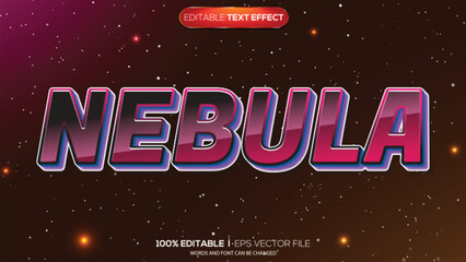 3d text effect nebula theme © Ardhy