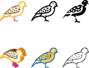 Obraz premium sparrow bird color icon vector. sparrow concepts bird sign. isolated symbol illustration