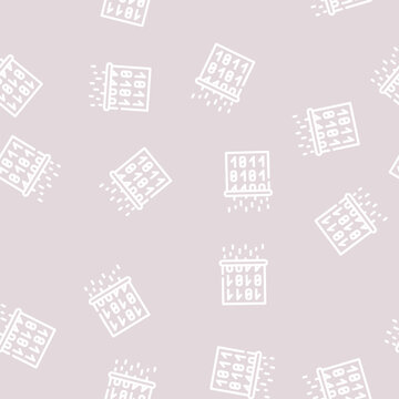 data deletion line seamless pattern data deletion thin line illustration