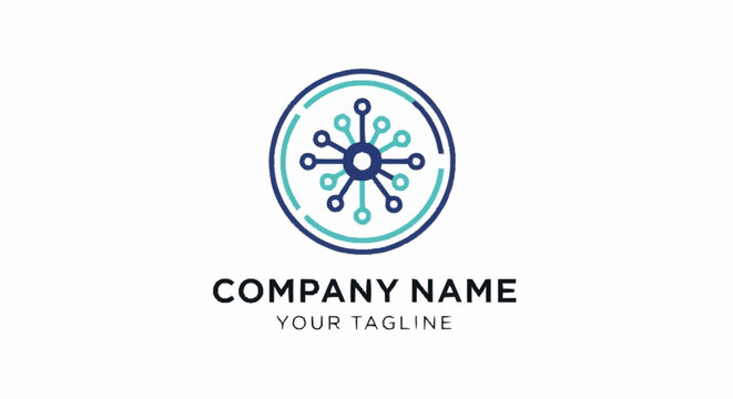 Company logo template with abstract design.
