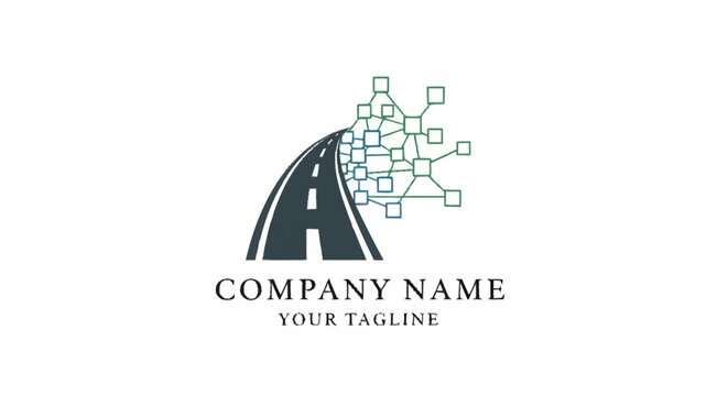 Roadway company logo template design.