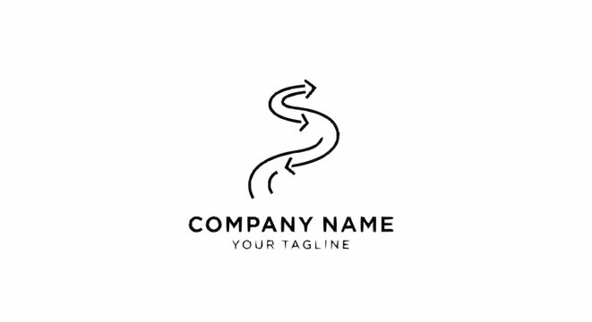 A simple snake logo design template.