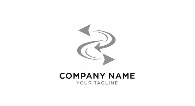 Company logo template with arrows.