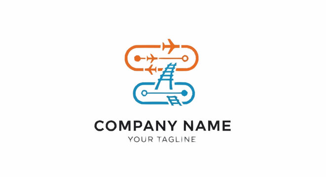 Company logo template with abstract design.